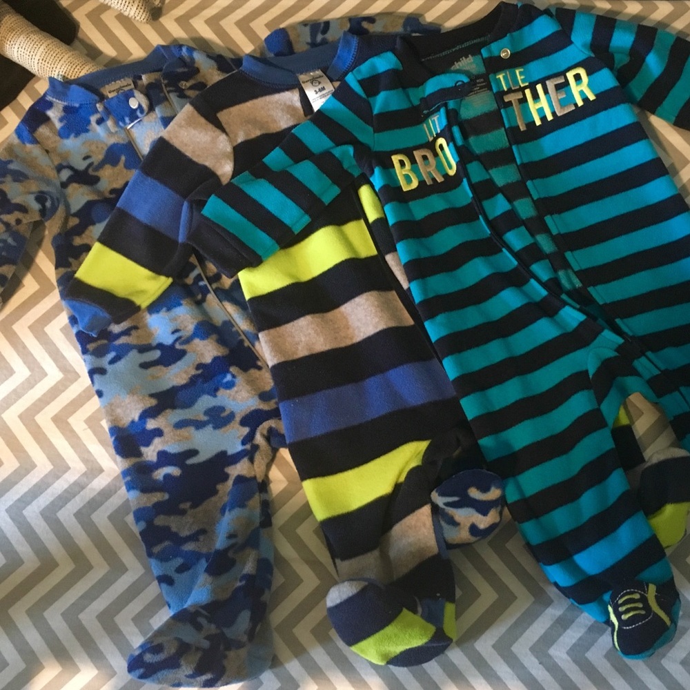 Baby boy Pajama Lot 3 to 6 months Blue